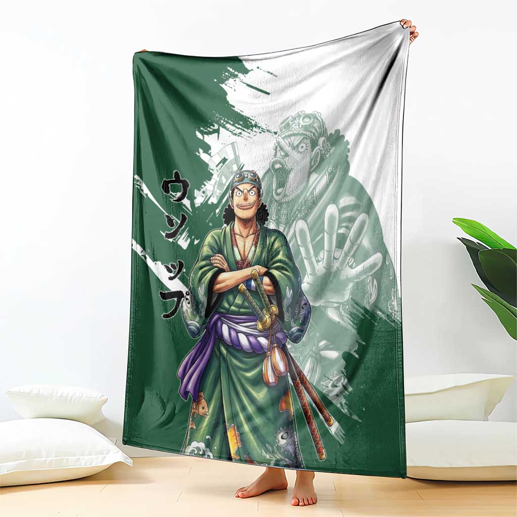 Usopp Wano Samurai Edition Blanket Traditional Japanese Kimono Style