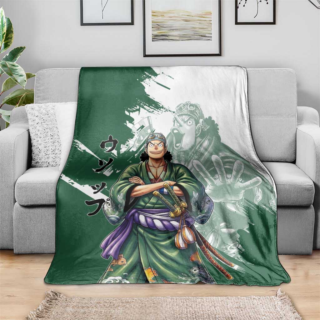 Usopp Wano Samurai Edition Blanket Traditional Japanese Kimono Style