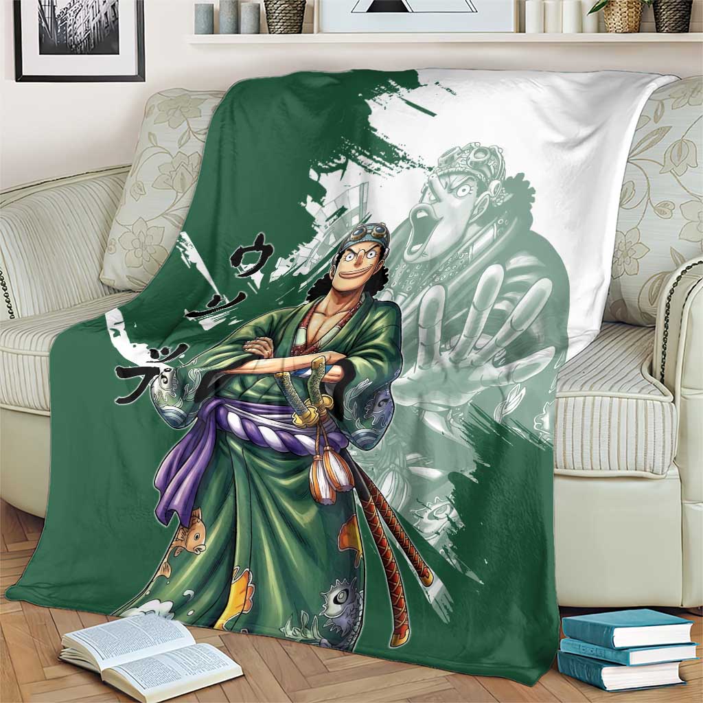 Usopp Wano Samurai Edition Blanket Traditional Japanese Kimono Style