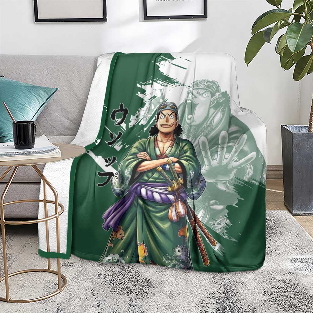 Usopp Wano Samurai Edition Blanket Traditional Japanese Kimono Style