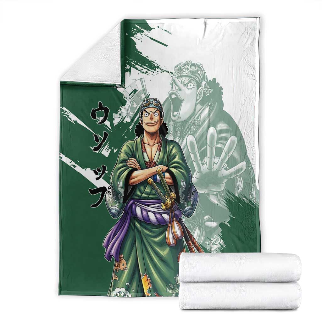 Usopp Wano Samurai Edition Blanket Traditional Japanese Kimono Style