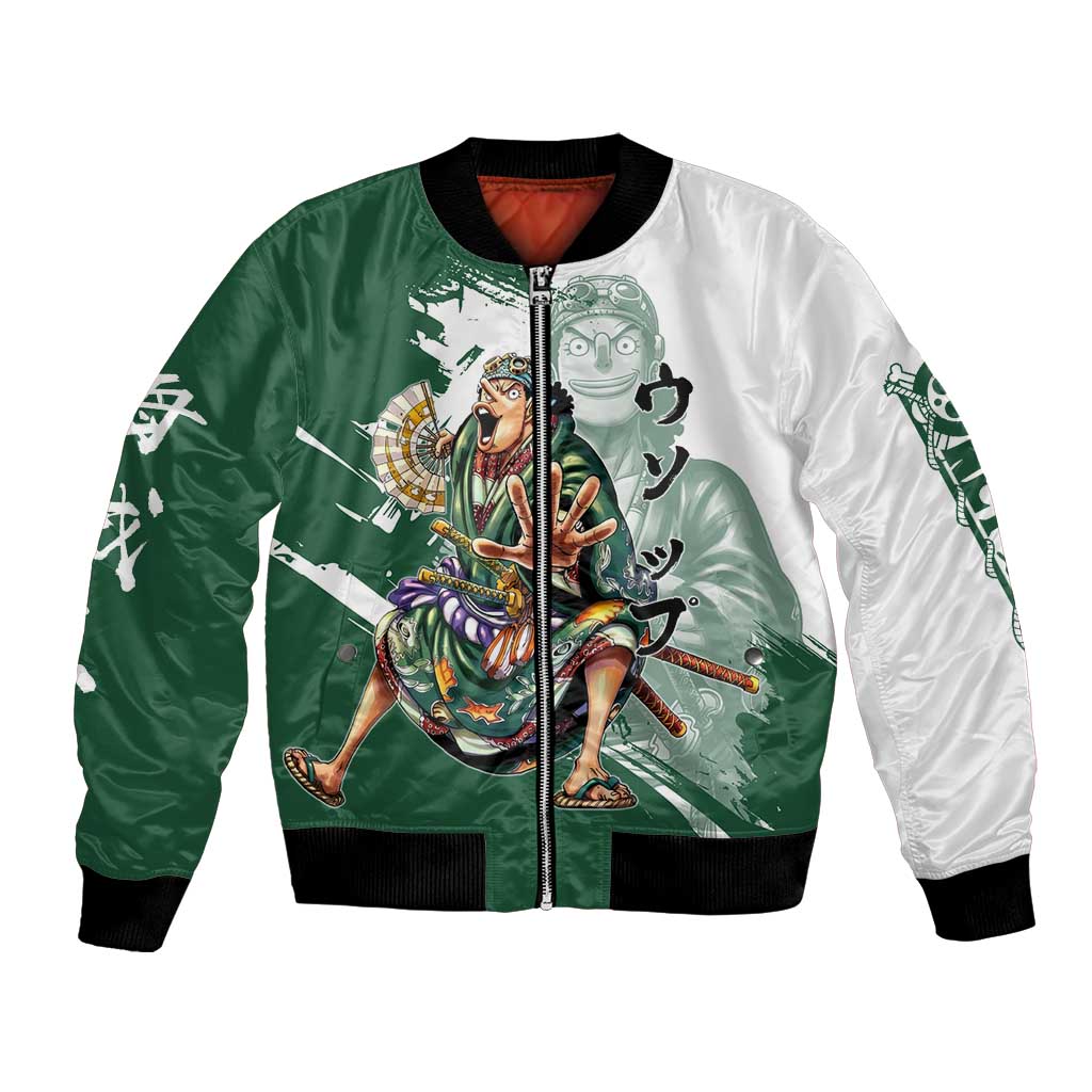 Usopp Wano Samurai Edition Bomber Jacket Traditional Japanese Kimono Style