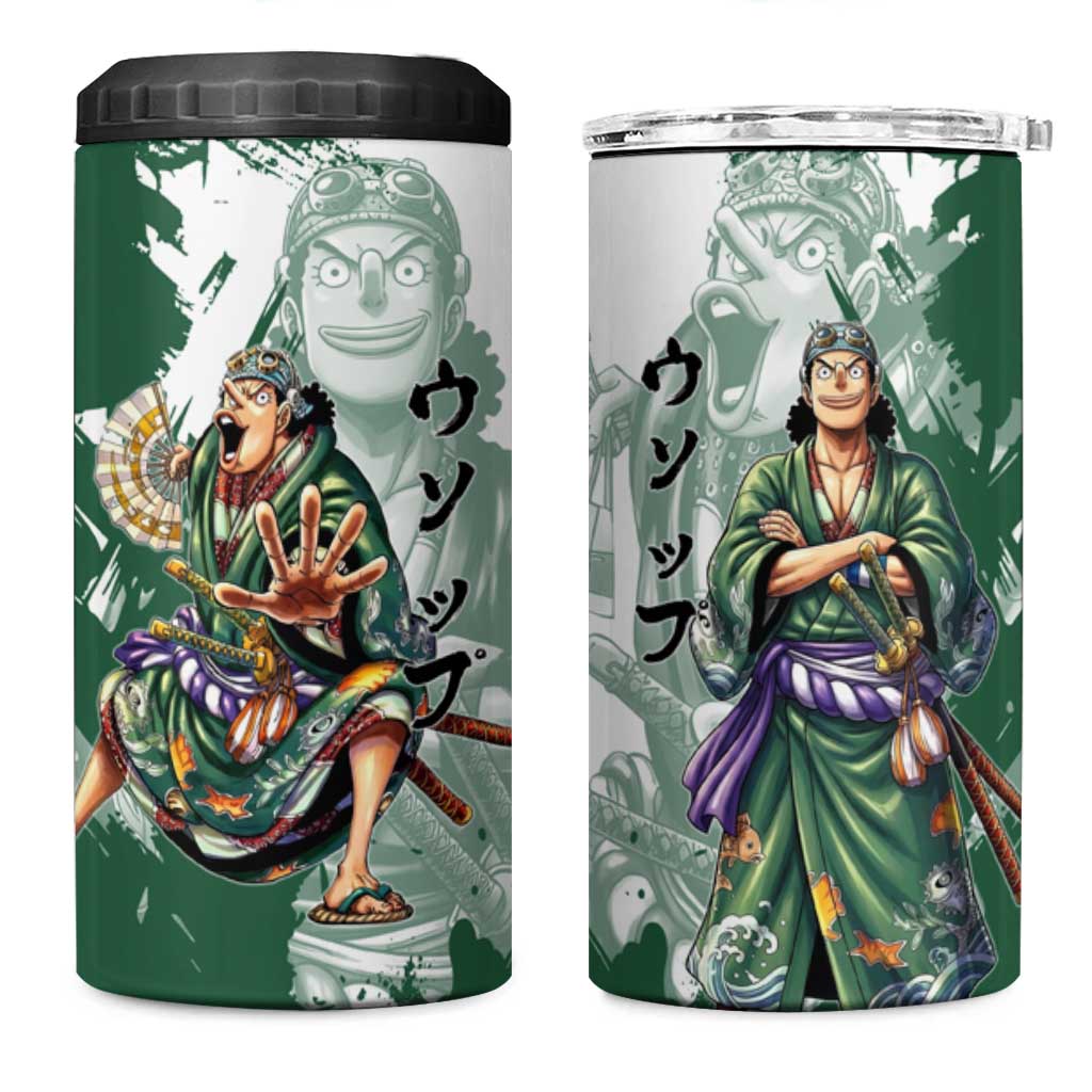 Usopp Wano Samurai Edition 4 in 1 Can Cooler Tumbler Traditional Japanese Kimono Style