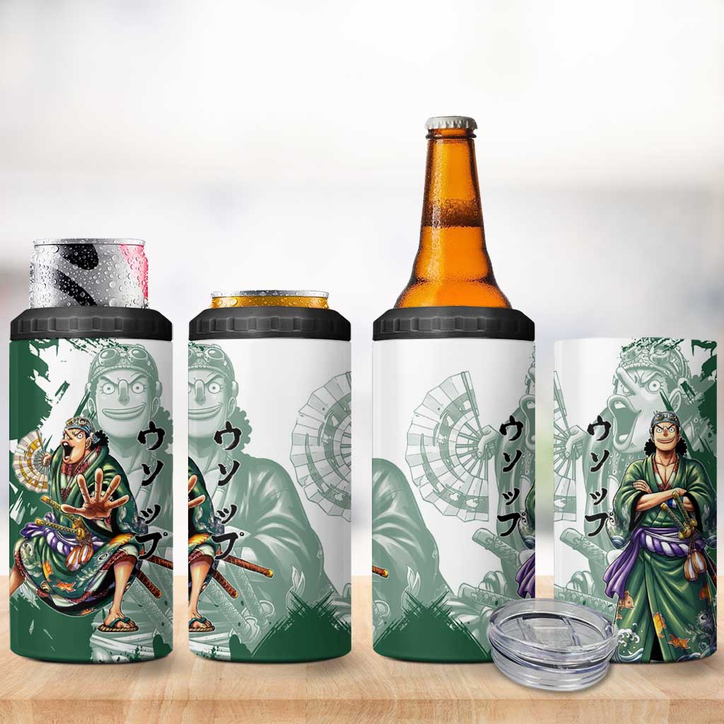 Usopp Wano Samurai Edition 4 in 1 Can Cooler Tumbler Traditional Japanese Kimono Style