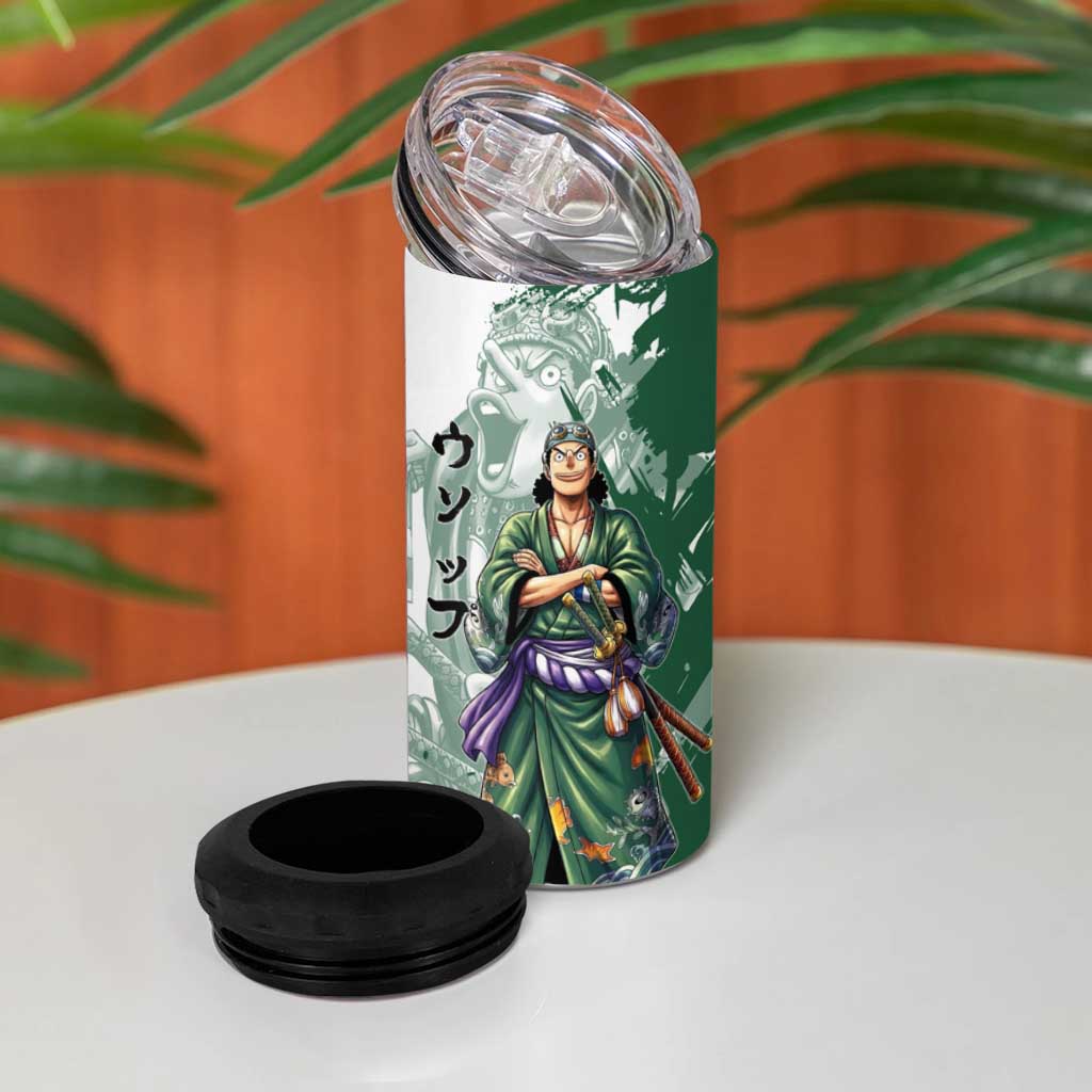 Usopp Wano Samurai Edition 4 in 1 Can Cooler Tumbler Traditional Japanese Kimono Style