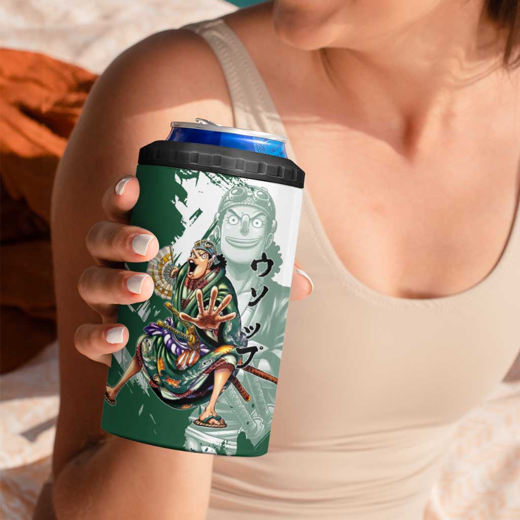 Usopp Wano Samurai Edition 4 in 1 Can Cooler Tumbler Traditional Japanese Kimono Style