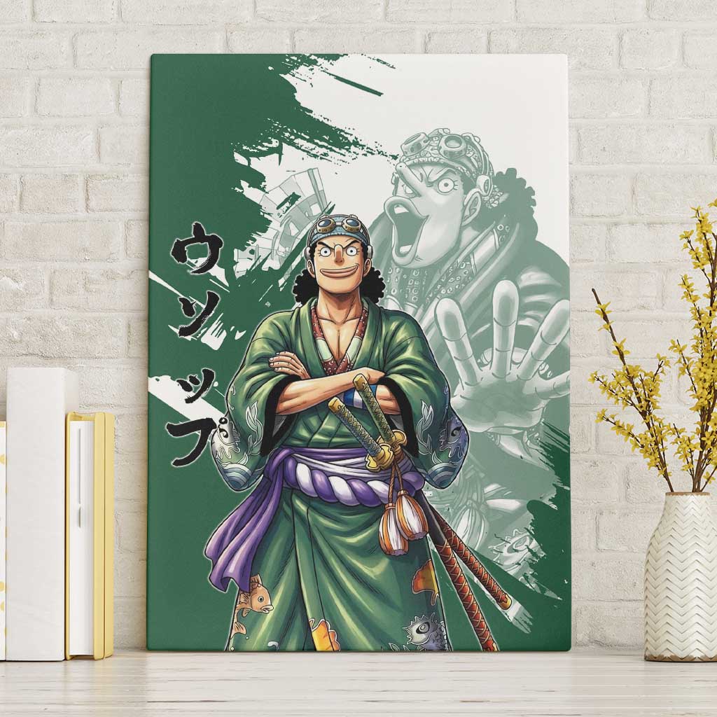 Usopp Wano Samurai Edition Canvas Wall Art Traditional Japanese Kimono Style