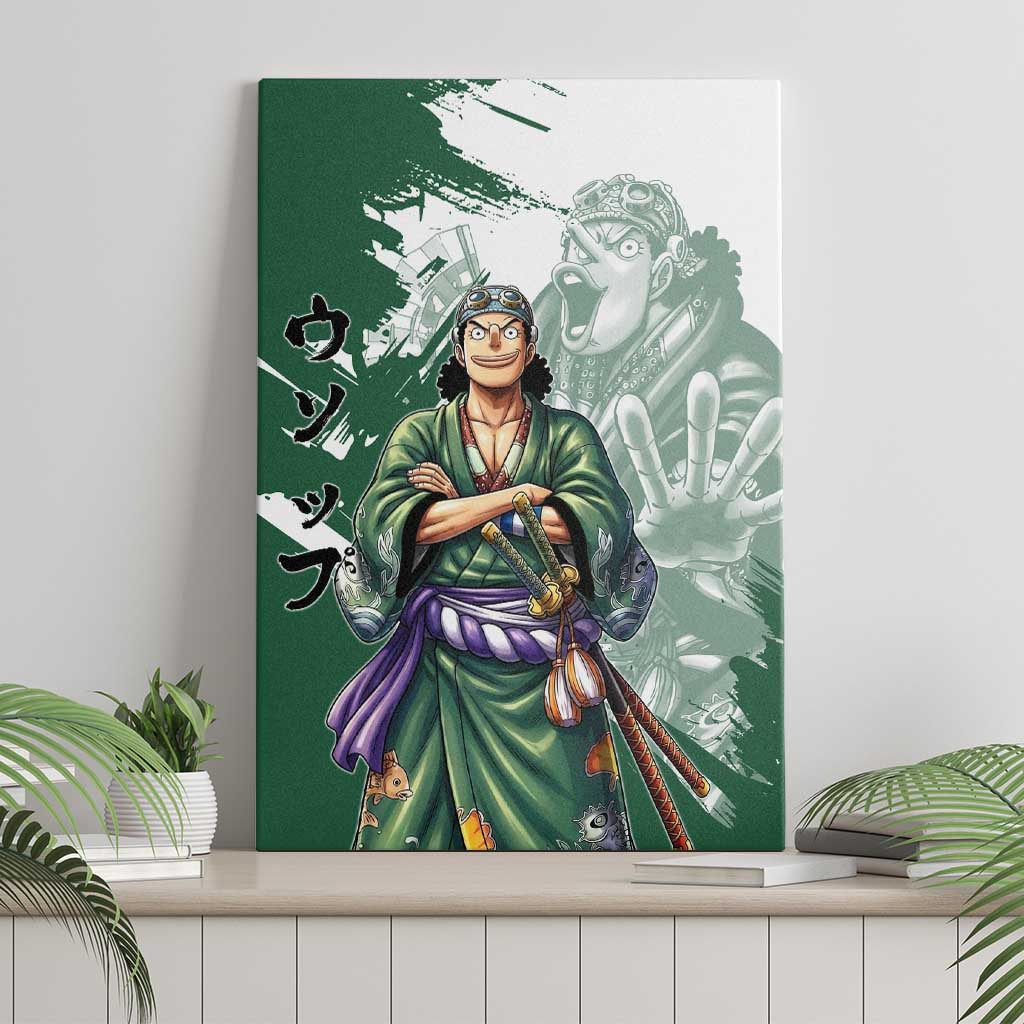 Usopp Wano Samurai Edition Canvas Wall Art Traditional Japanese Kimono Style