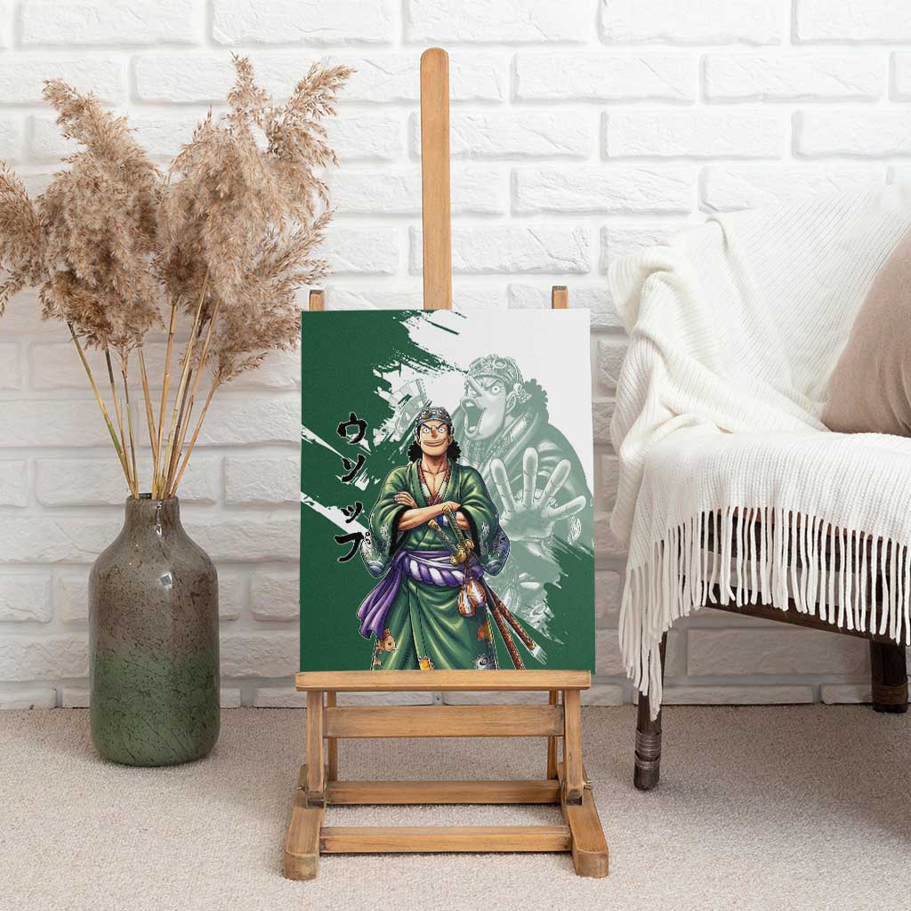 Usopp Wano Samurai Edition Canvas Wall Art Traditional Japanese Kimono Style