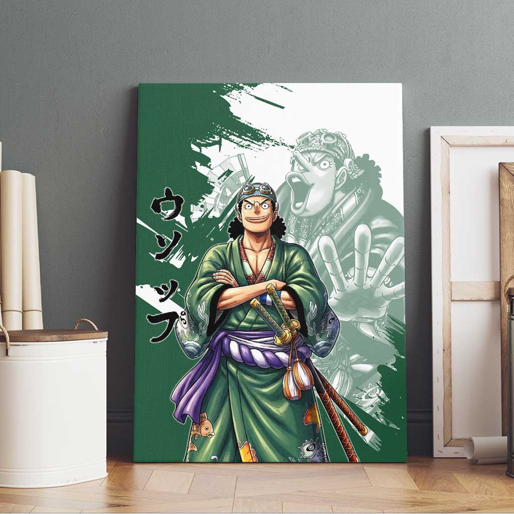 Usopp Wano Samurai Edition Canvas Wall Art Traditional Japanese Kimono Style