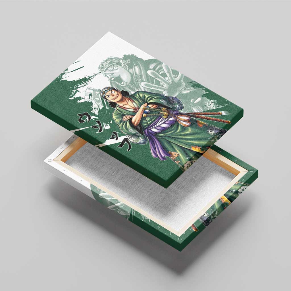 Usopp Wano Samurai Edition Canvas Wall Art Traditional Japanese Kimono Style