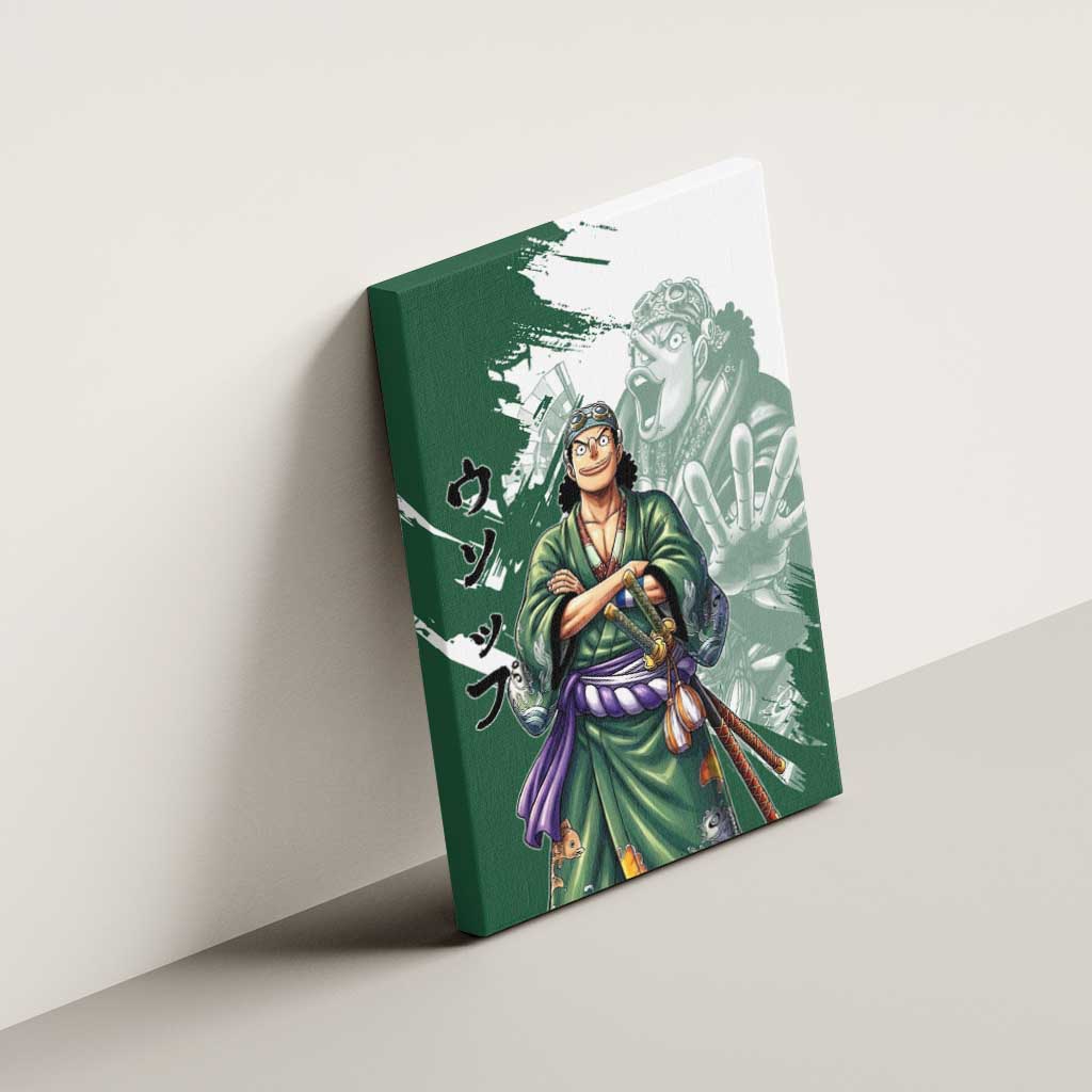 Usopp Wano Samurai Edition Canvas Wall Art Traditional Japanese Kimono Style