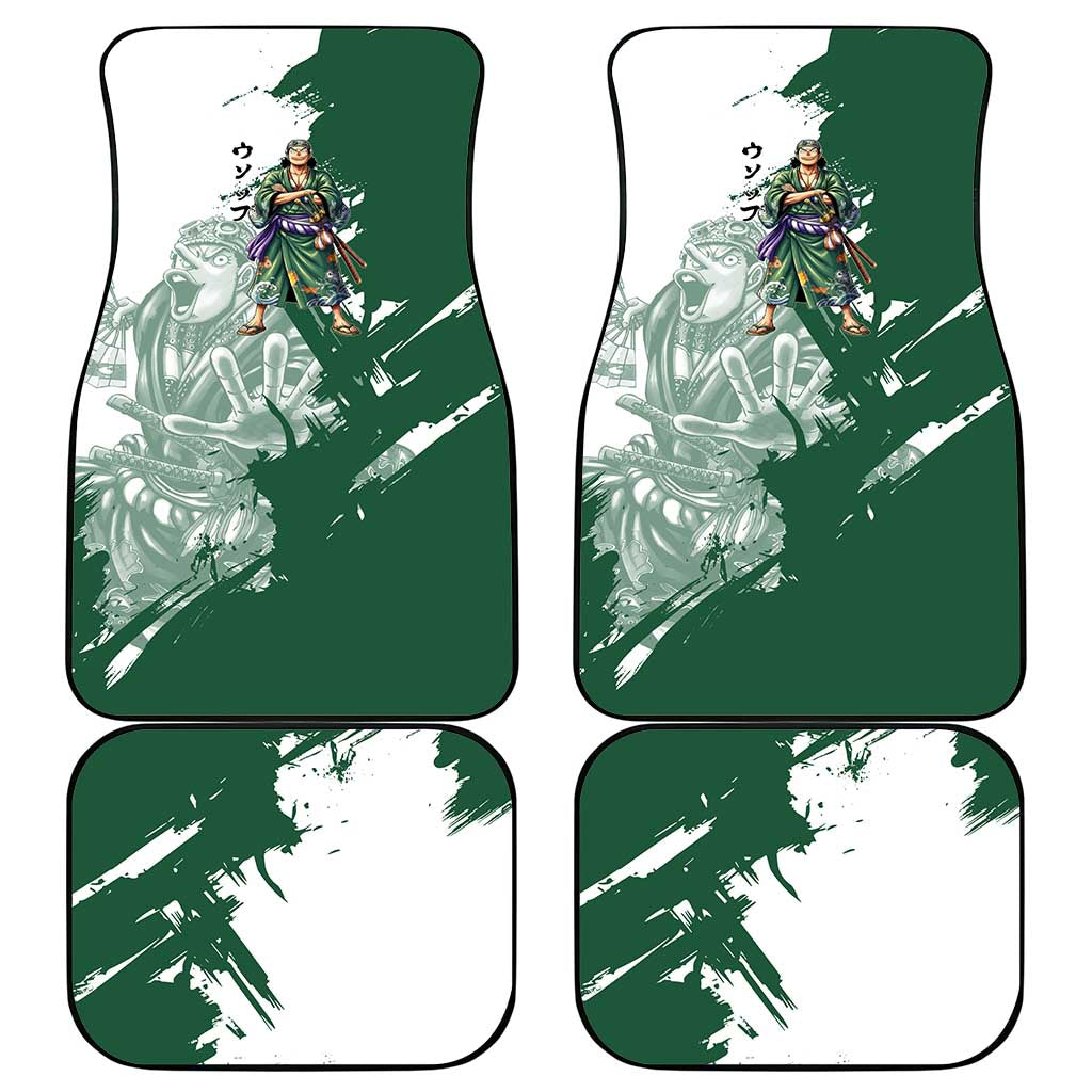 Usopp Wano Samurai Edition Car Mats Traditional Japanese Kimono Style