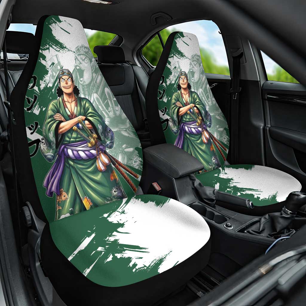 Usopp Wano Samurai Edition Car Seat Cover Traditional Japanese Kimono Style