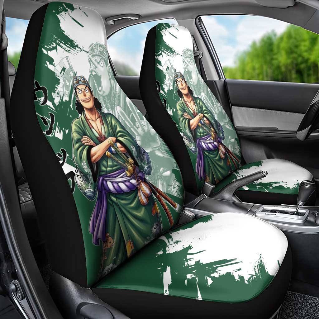 Usopp Wano Samurai Edition Car Seat Cover Traditional Japanese Kimono Style