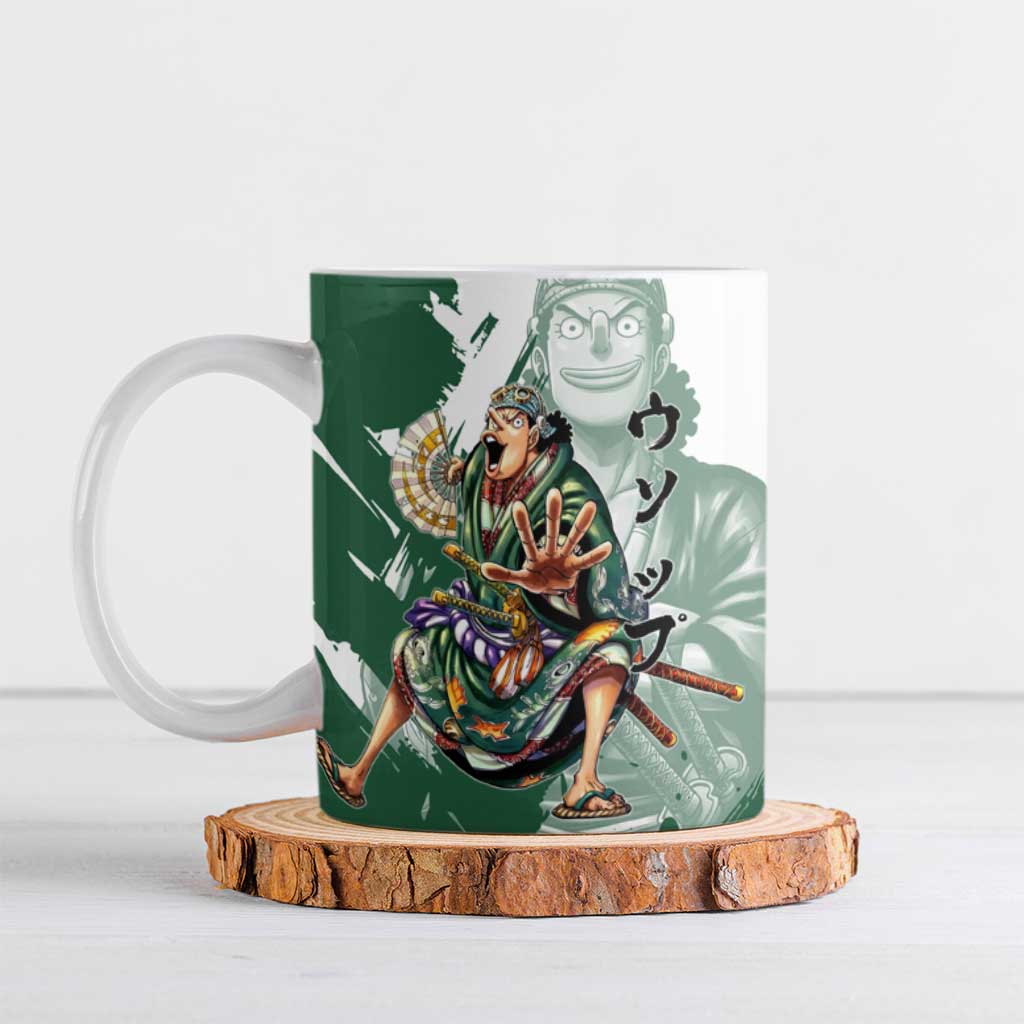 Usopp Wano Samurai Edition Ceramic Mug Traditional Japanese Kimono Style