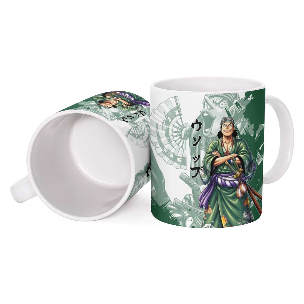 Usopp Wano Samurai Edition Ceramic Mug Traditional Japanese Kimono Style