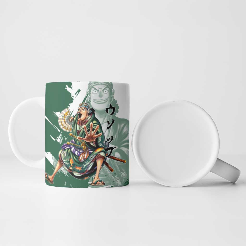 Usopp Wano Samurai Edition Ceramic Mug Traditional Japanese Kimono Style