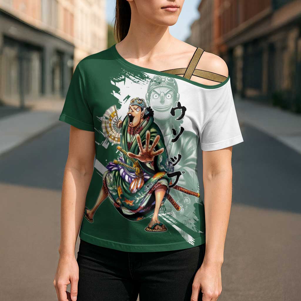 Usopp Wano Samurai Edition Cross Shoulder Shirt Traditional Japanese Kimono Style