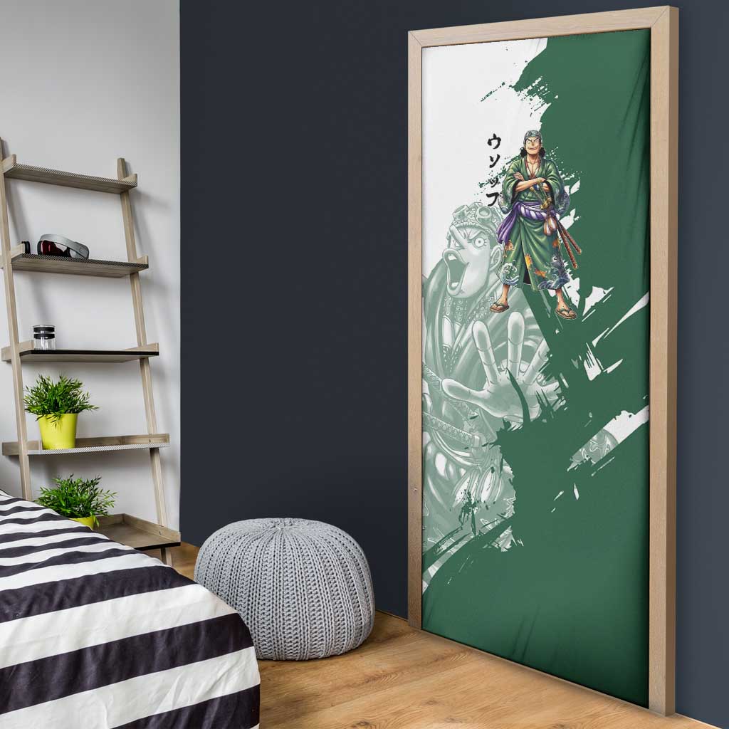 Usopp Wano Samurai Edition Door Cover Traditional Japanese Kimono Style