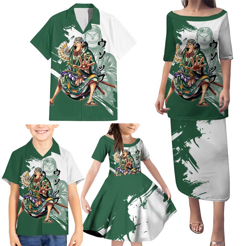 Usopp Wano Samurai Edition Family Matching Puletasi and Hawaiian Shirt Traditional Japanese Kimono Style