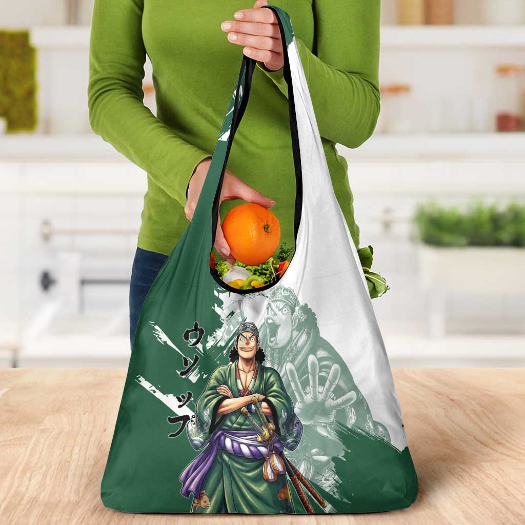 Usopp Wano Samurai Edition Grocery Bag Traditional Japanese Kimono Style