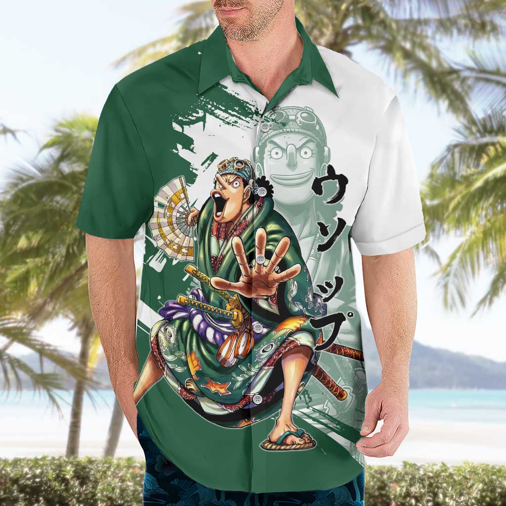Usopp Wano Samurai Edition Hawaiian Shirt Traditional Japanese Kimono Style