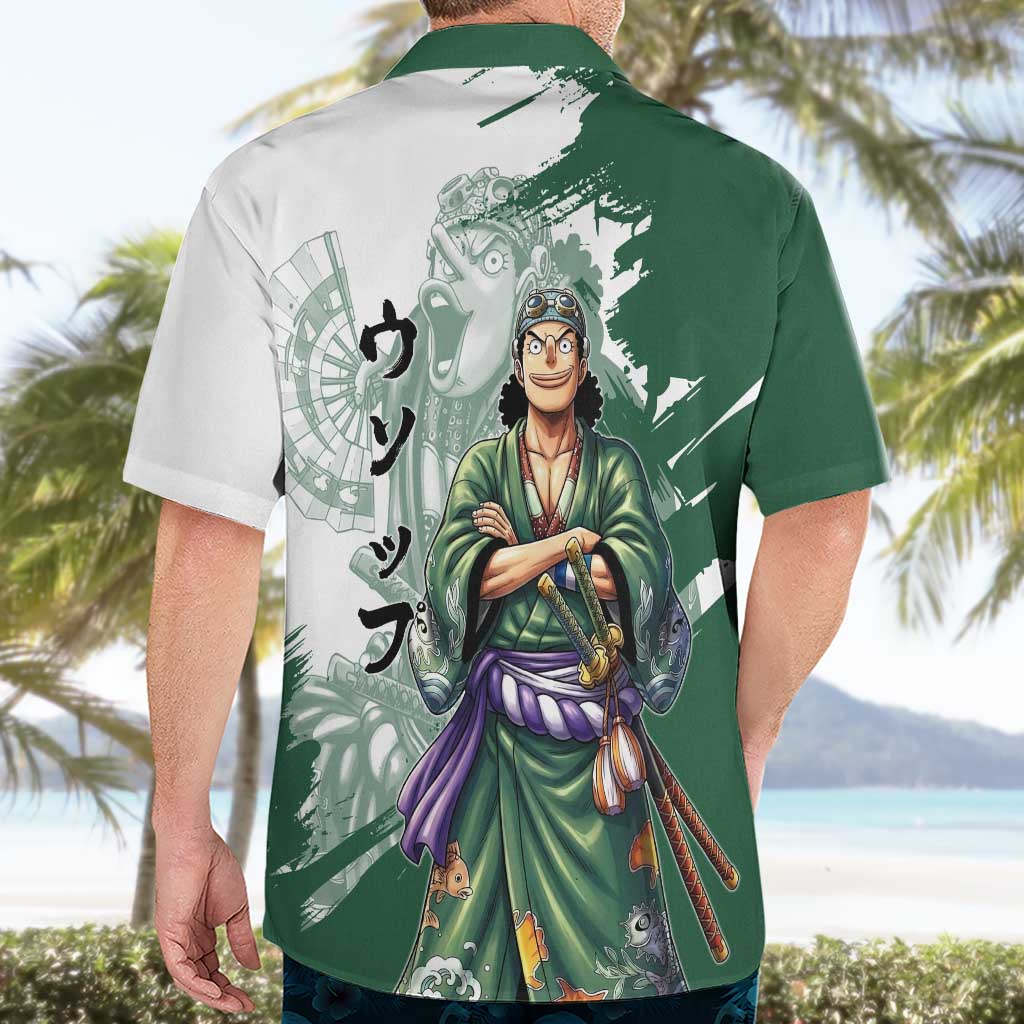 Usopp Wano Samurai Edition Hawaiian Shirt Traditional Japanese Kimono Style
