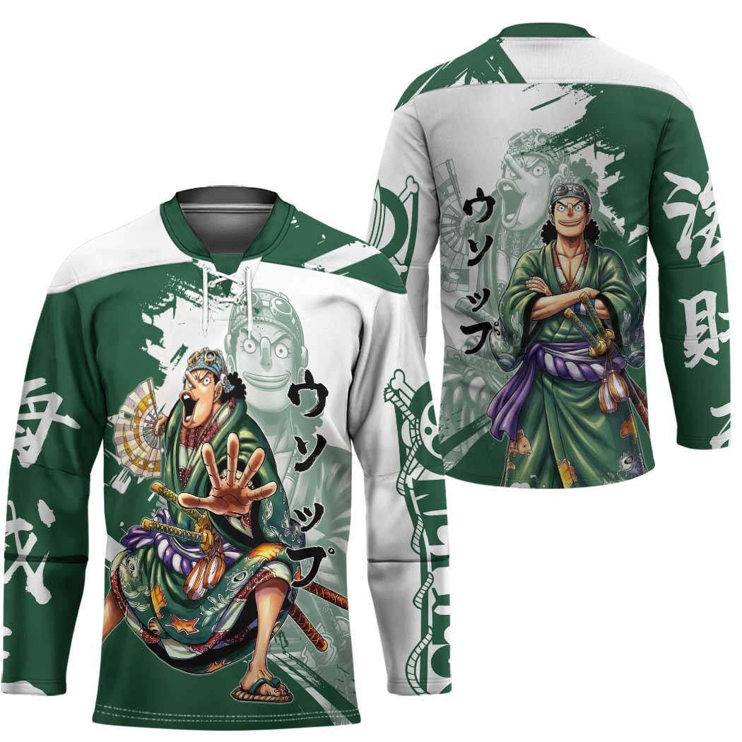 Usopp Wano Samurai Edition Hockey Jersey Traditional Japanese Kimono Style