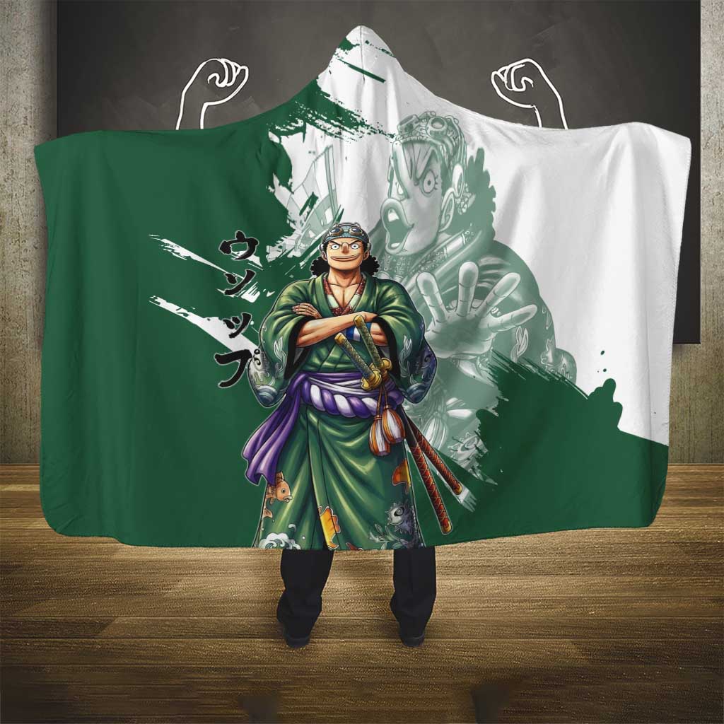 Usopp Wano Samurai Edition Hooded Blanket Traditional Japanese Kimono Style