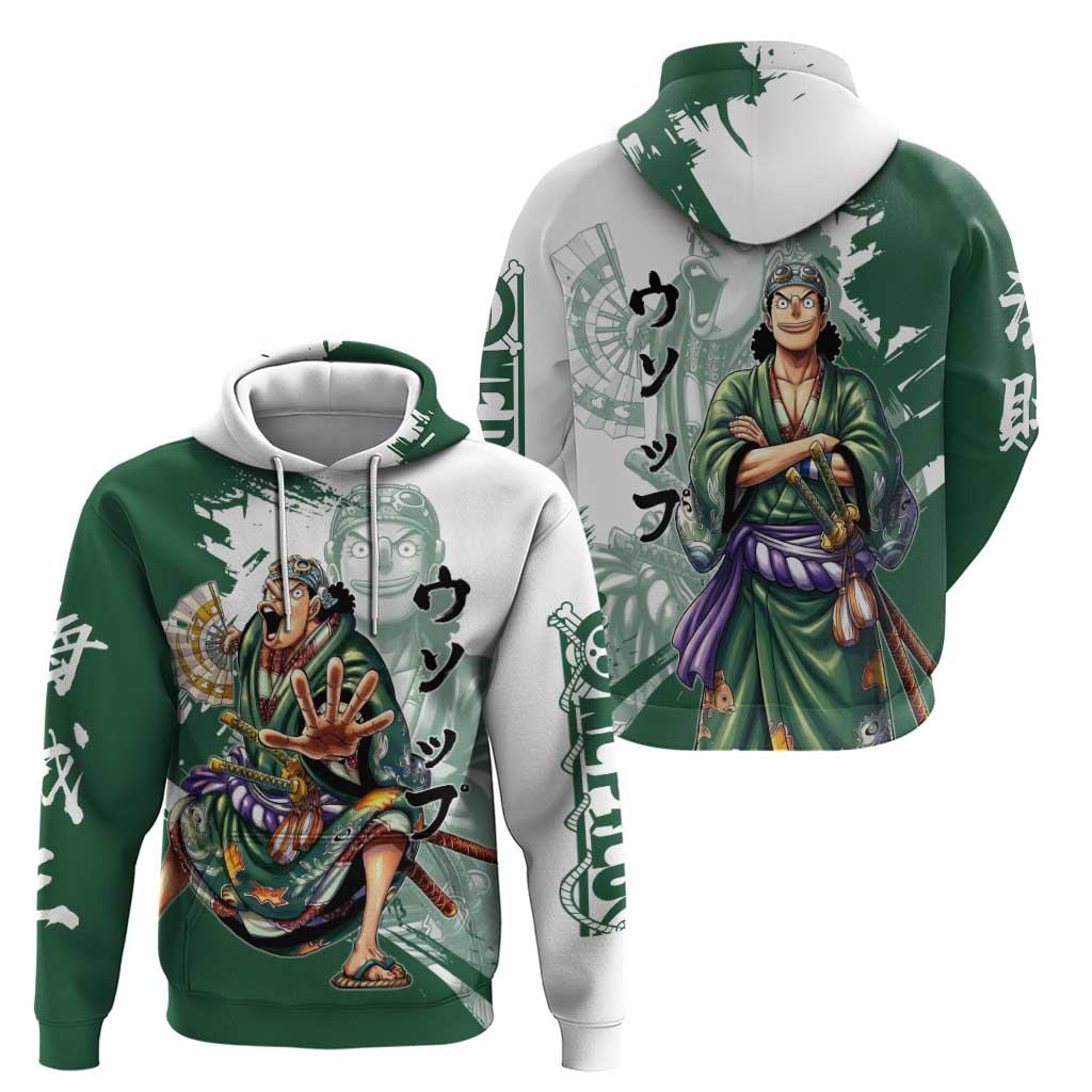 Usopp Wano Samurai Edition Hoodie Traditional Japanese Kimono Style