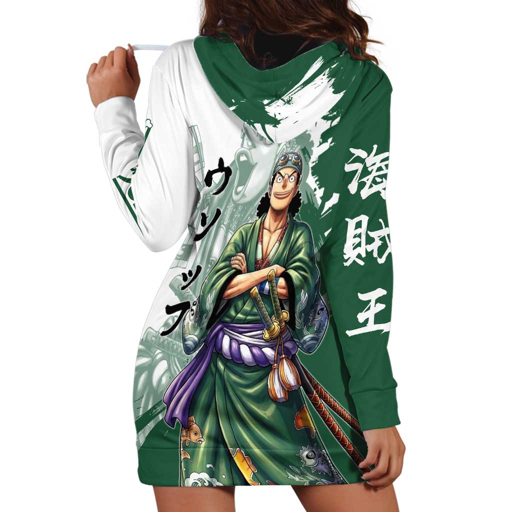 Usopp Wano Samurai Edition Hoodie Dress Traditional Japanese Kimono Style