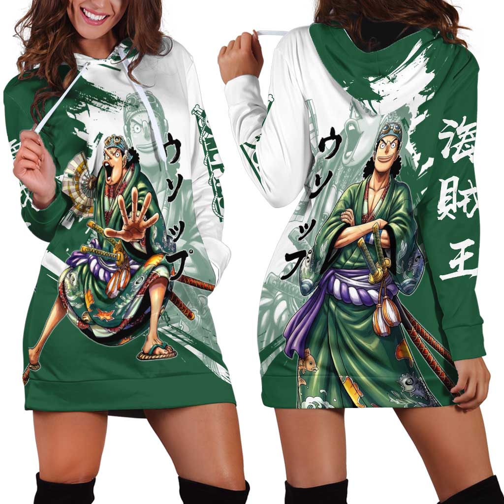 Usopp Wano Samurai Edition Hoodie Dress Traditional Japanese Kimono Style