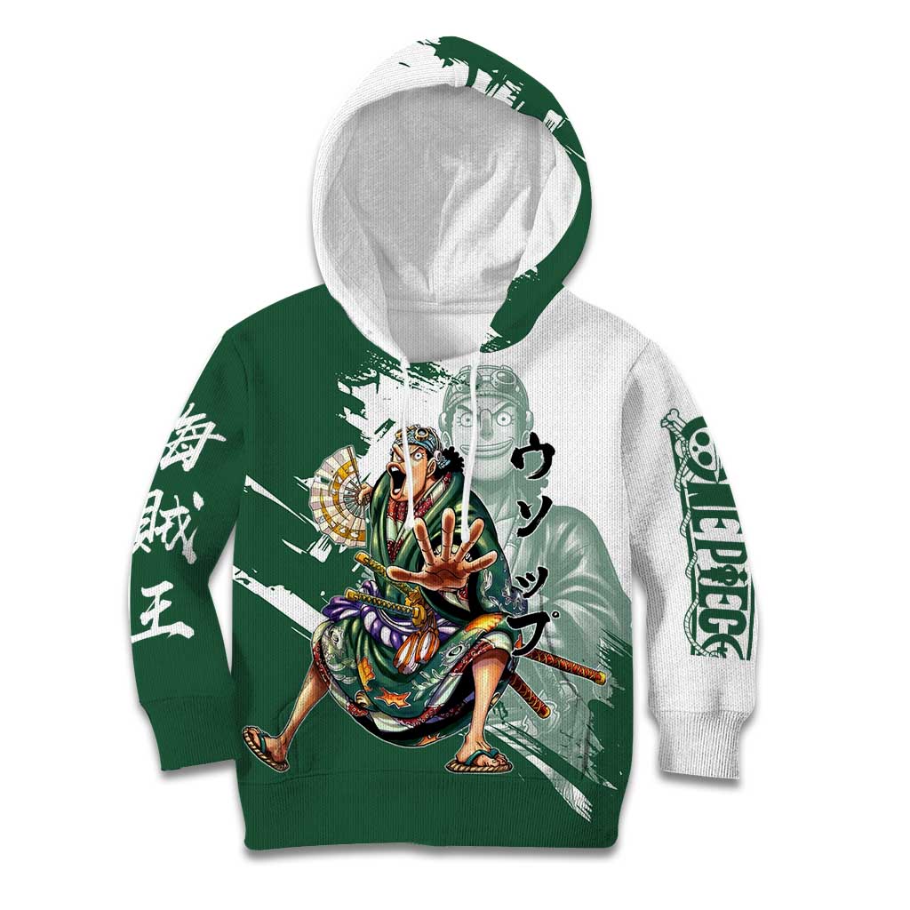 Usopp Wano Samurai Edition Kid Hoodie Traditional Japanese Kimono Style