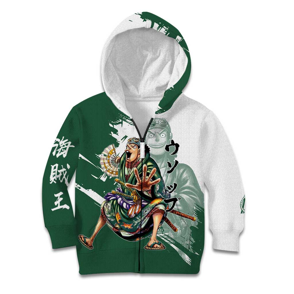 Usopp Wano Samurai Edition Kid Hoodie Traditional Japanese Kimono Style
