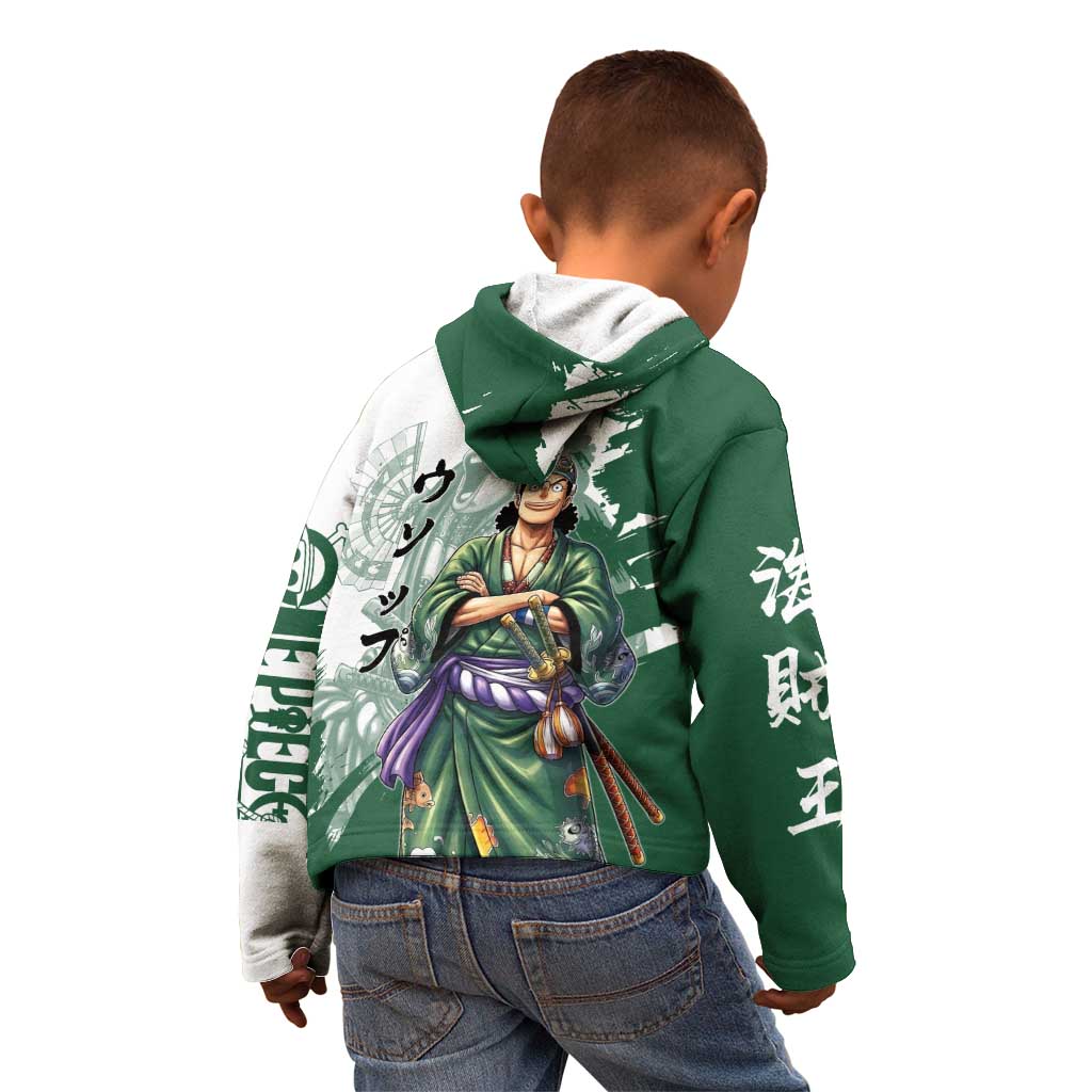 Usopp Wano Samurai Edition Kid Hoodie Traditional Japanese Kimono Style