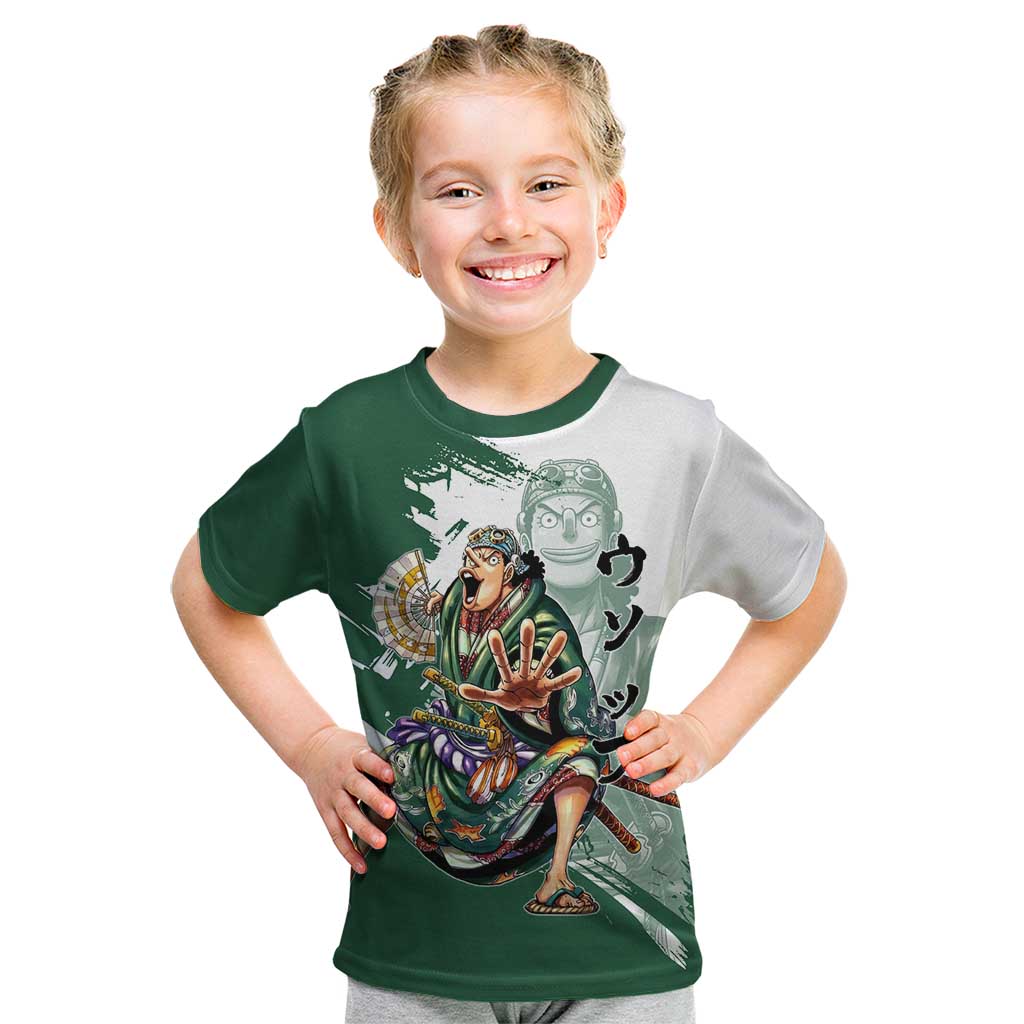 Usopp Wano Samurai Edition Kid T Shirt Traditional Japanese Kimono Style
