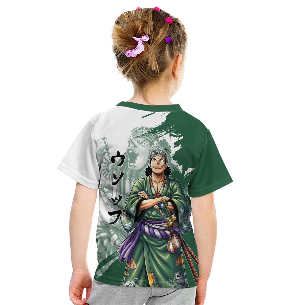 Usopp Wano Samurai Edition Kid T Shirt Traditional Japanese Kimono Style