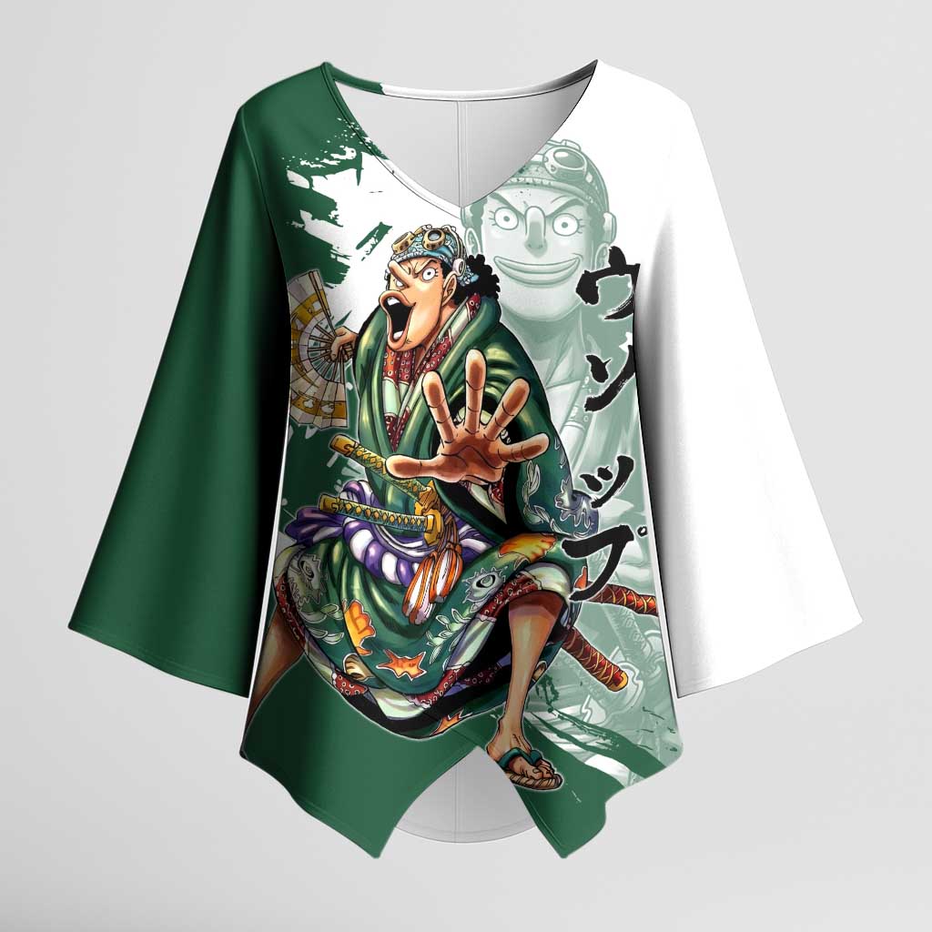 Usopp Wano Samurai Edition Kimono Sleeve Blouse Traditional Japanese Kimono Style