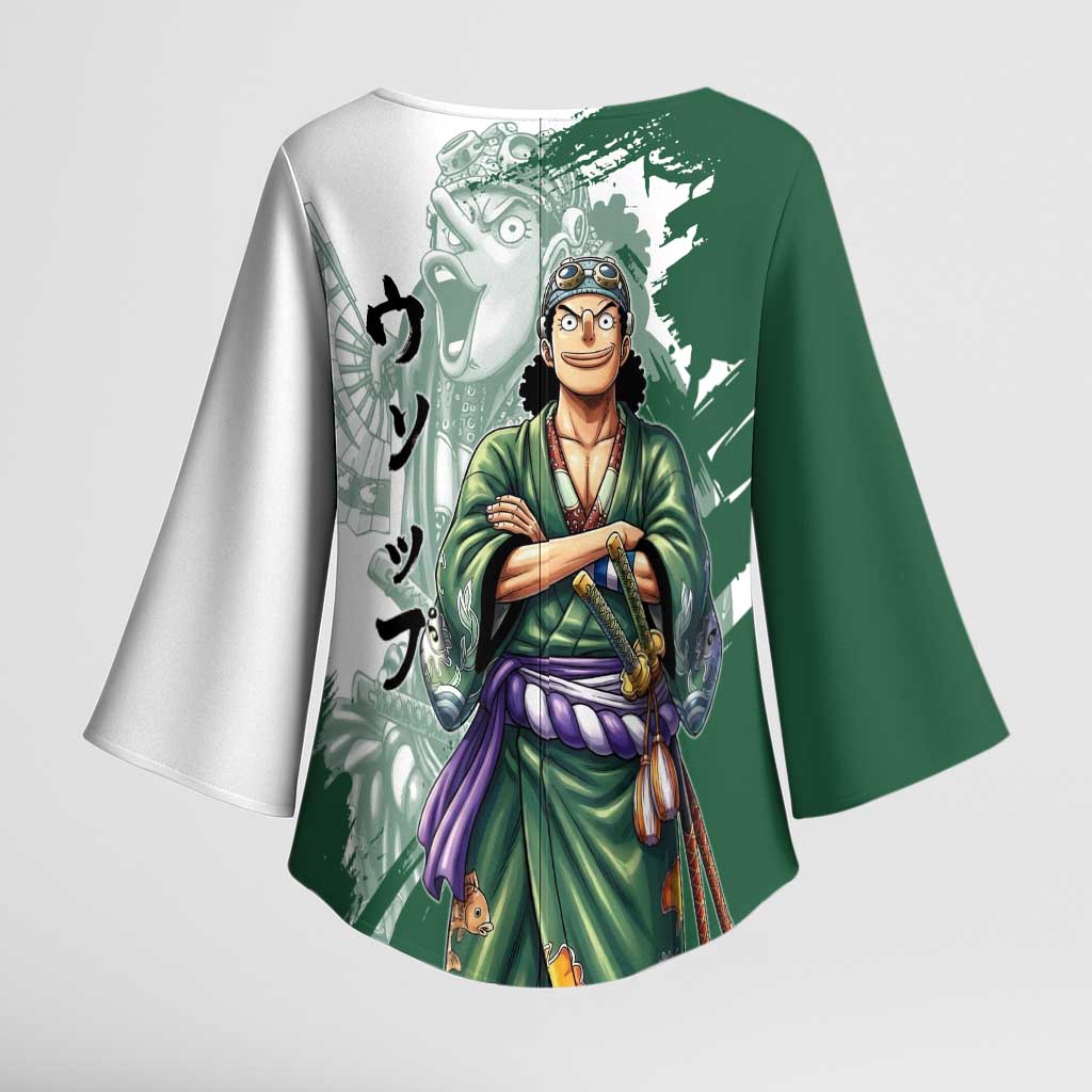 Usopp Wano Samurai Edition Kimono Sleeve Blouse Traditional Japanese Kimono Style