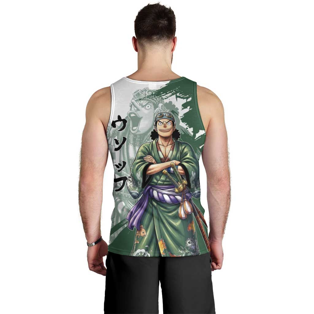 Usopp Wano Samurai Edition Men Tank Top Traditional Japanese Kimono Style