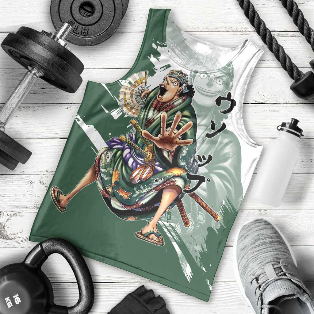 Usopp Wano Samurai Edition Men Tank Top Traditional Japanese Kimono Style