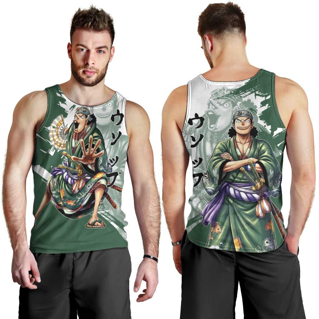 Usopp Wano Samurai Edition Men Tank Top Traditional Japanese Kimono Style