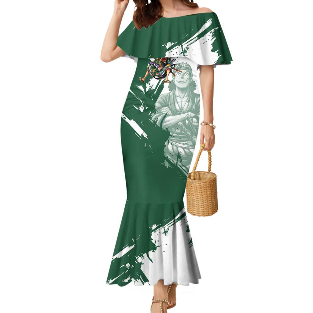Usopp Wano Samurai Edition Mermaid Dress Traditional Japanese Kimono Style
