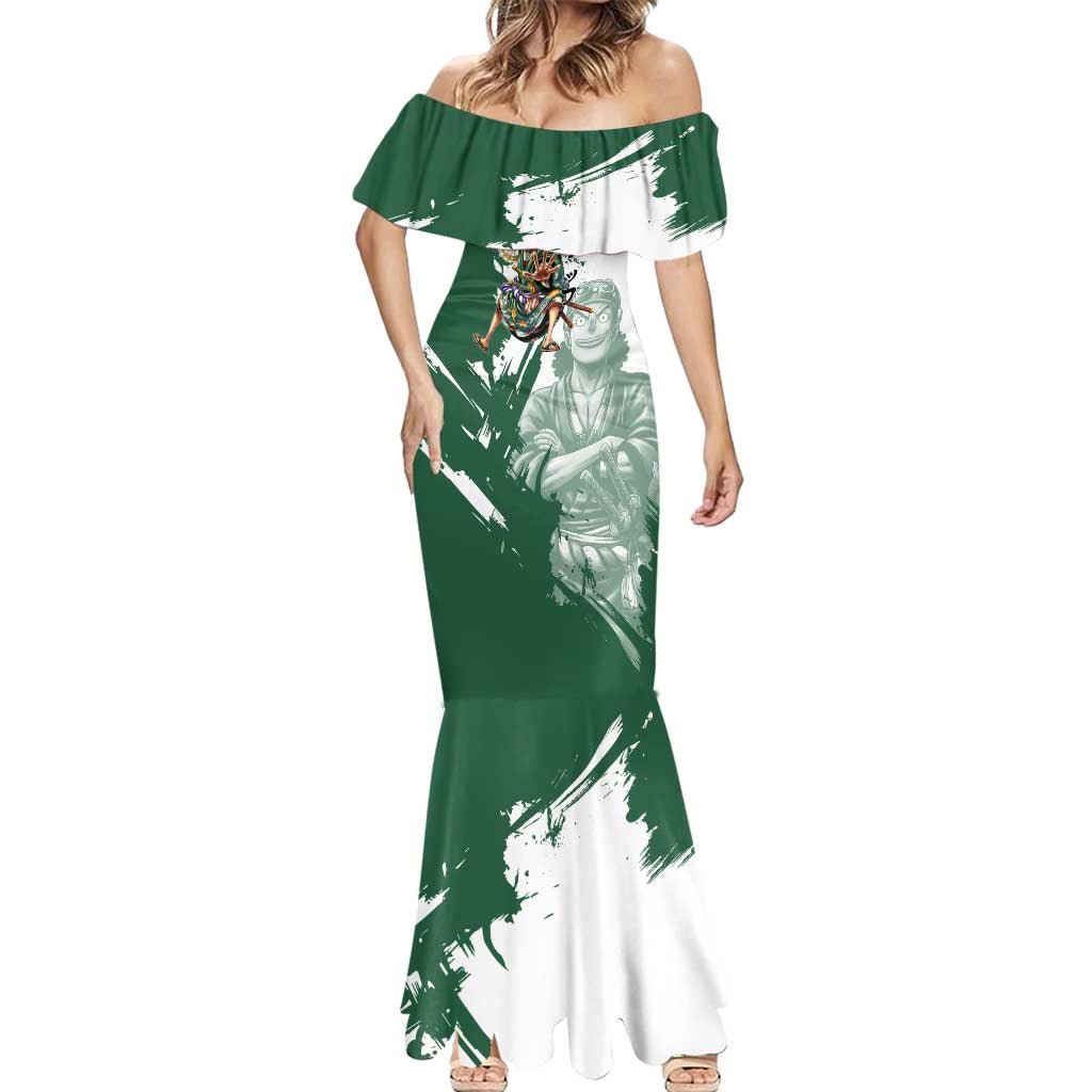 Usopp Wano Samurai Edition Mermaid Dress Traditional Japanese Kimono Style