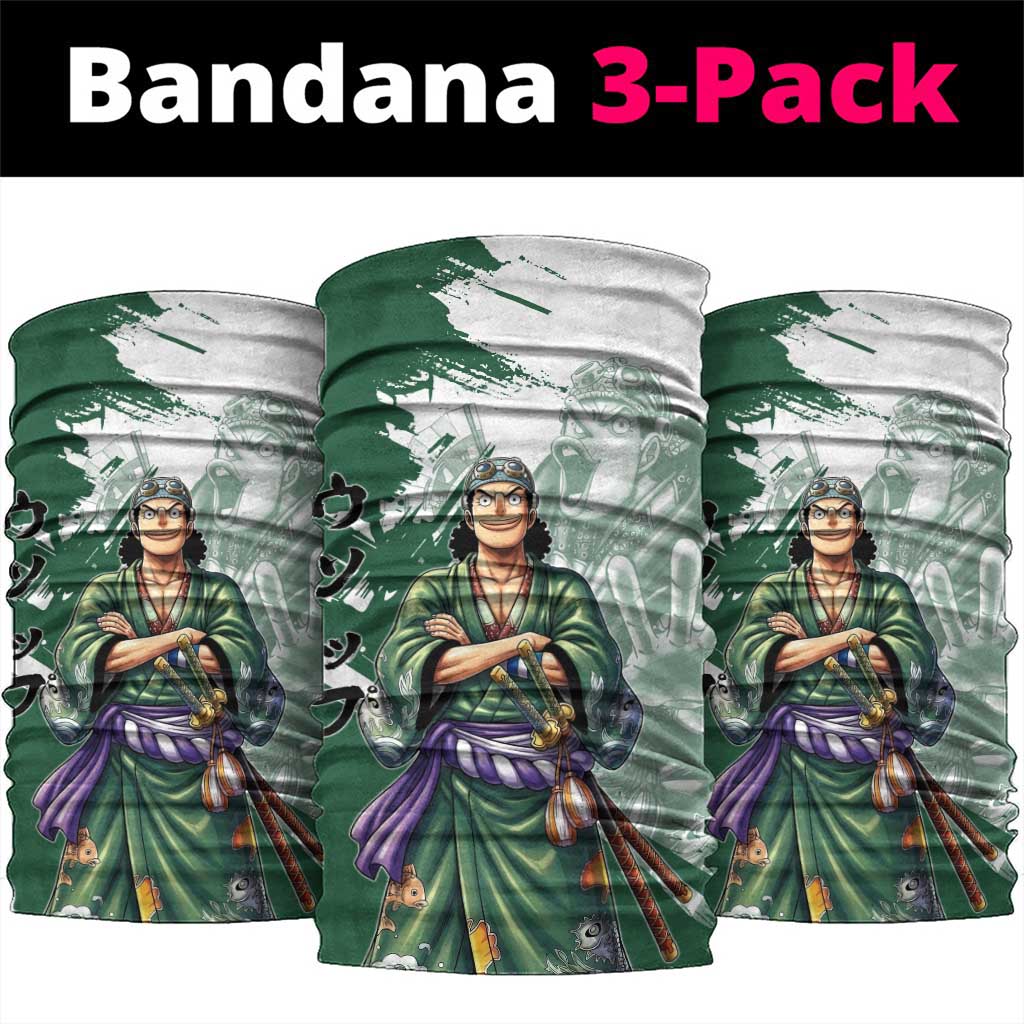 Usopp Wano Samurai Edition Neck Gaiter Traditional Japanese Kimono Style
