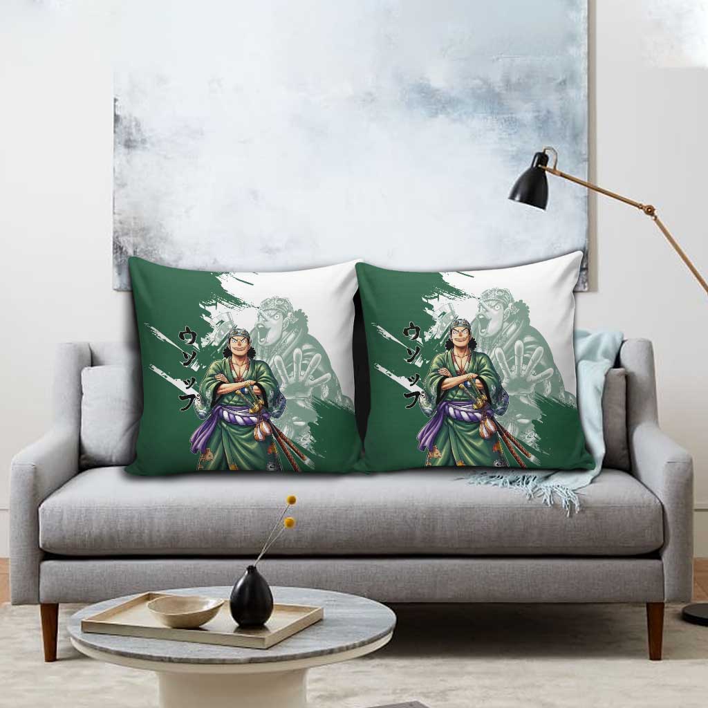 Usopp Wano Samurai Edition Pillow Cover Traditional Japanese Kimono Style