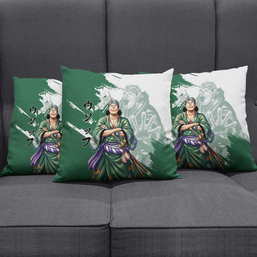 Usopp Wano Samurai Edition Pillow Cover Traditional Japanese Kimono Style