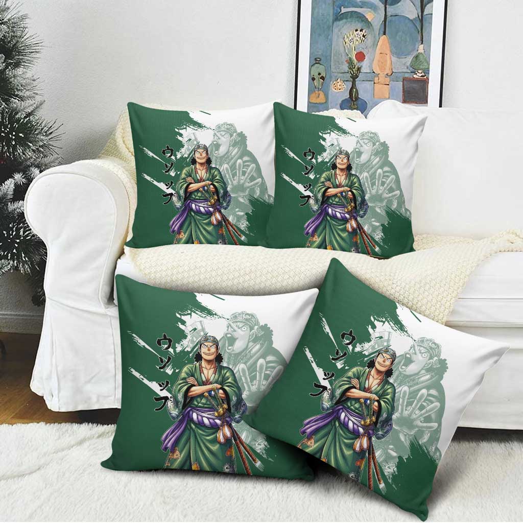 Usopp Wano Samurai Edition Pillow Cover Traditional Japanese Kimono Style
