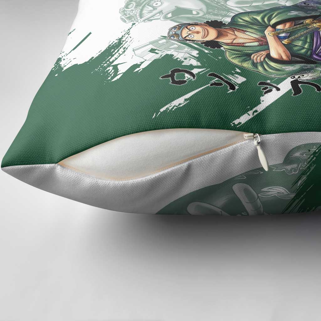 Usopp Wano Samurai Edition Pillow Cover Traditional Japanese Kimono Style